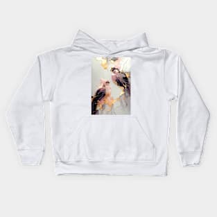 Soothing Songbirds - Alcohol Ink Resin Art Kids Hoodie